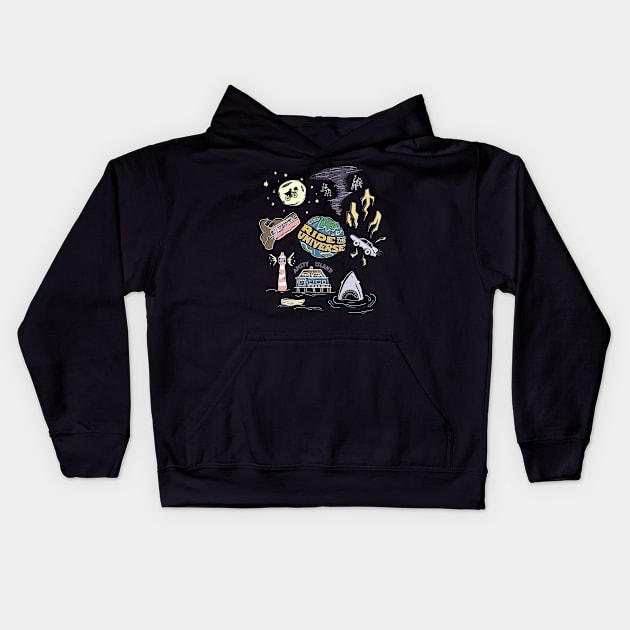 Vintage Theme Park Tee Kids Hoodie by Britt